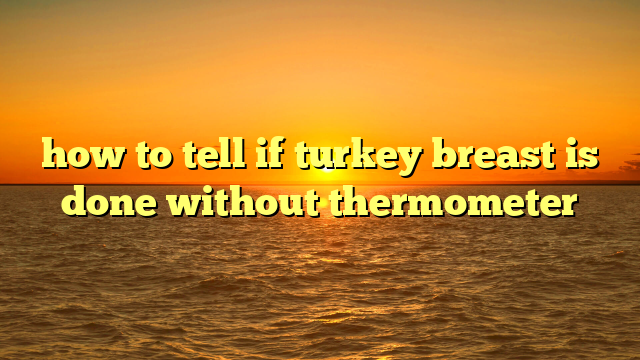 how to tell if turkey breast is done without thermometer
