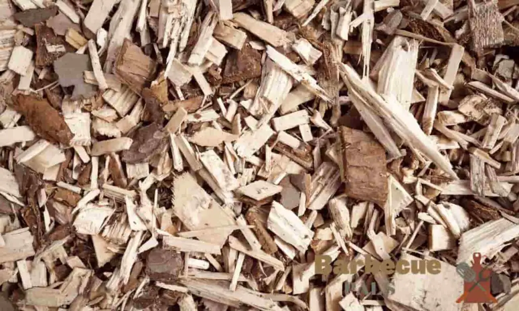 wood chips scattered